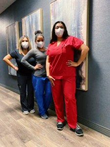 Staff wearing Masks for safety