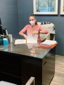 Nurse at her desk